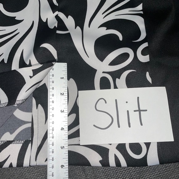 NEW London Times Sheath Dress Black & White Scroll Print Knee Length Party Sz 14 - Picture 6 of 8